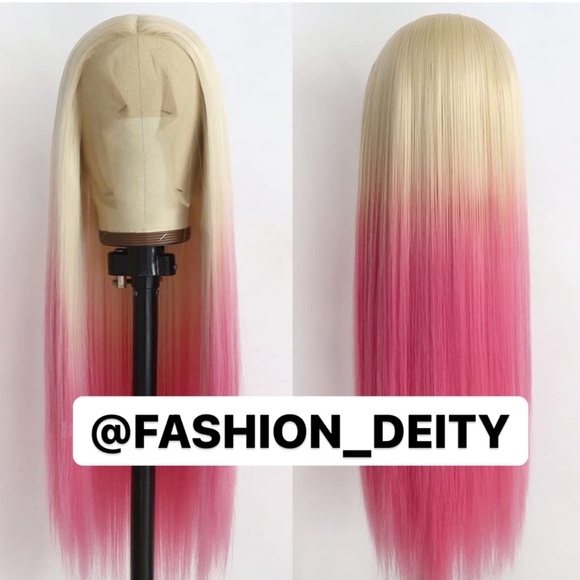 💕 SHENYA- 22” PINK BLONDE OMBRÉ STRAIGHT lace front wig *NEW*
